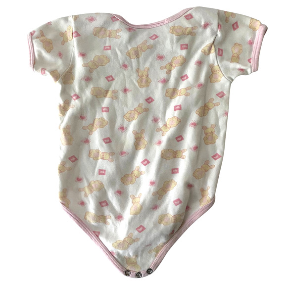 Vintage 90's Ragscals Baby Girl Pink One-Piece Romper 12 Months Bunnies & Hearts - Picture 5 of 5
